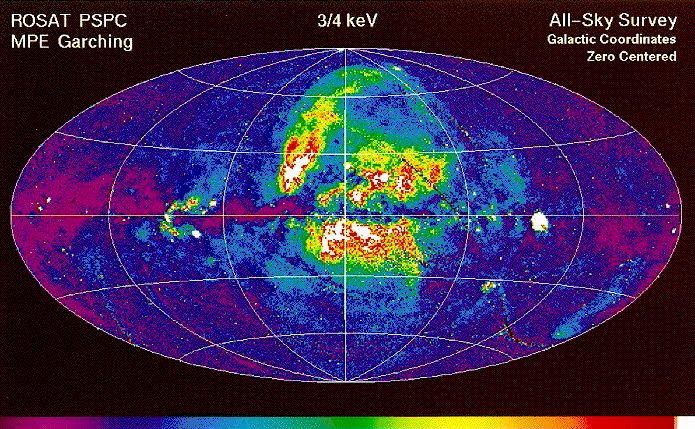 [ROSAT map of the soft X-ray background]