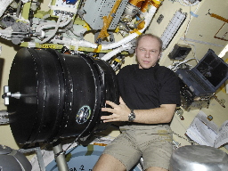 Oleg Kotov with PK-3 Plus on ISS Kotov on ISS